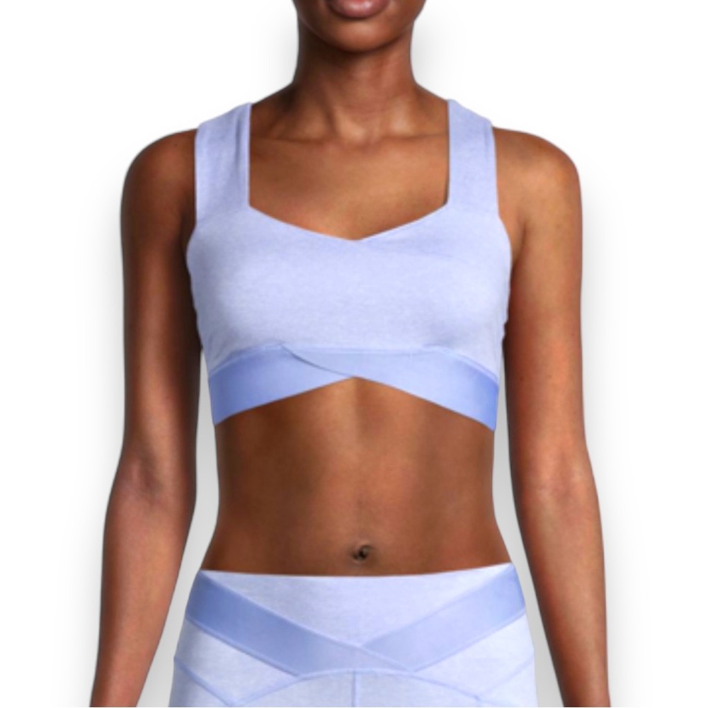 NWT - Free People Movement Just Breathe Sports Bra Light Blue Yoga Top - XS